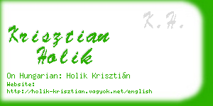 krisztian holik business card